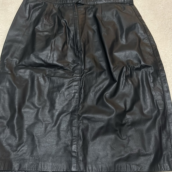 Genuine Leather Pencel  Skirt size S waist is 28”. Length is 21” - Picture 3 of 4